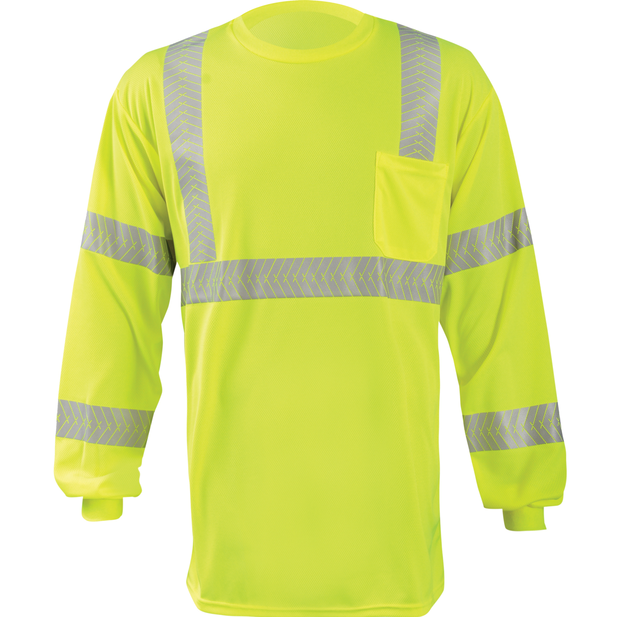 OccuNomix Shirt, L Sleeve, Seg Tape, Class 3, Y, XL
